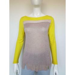 Comma pullover. Mt. 38. Geel/beige.