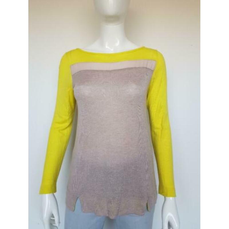 Comma pullover. Mt. 38. Geel/beige.