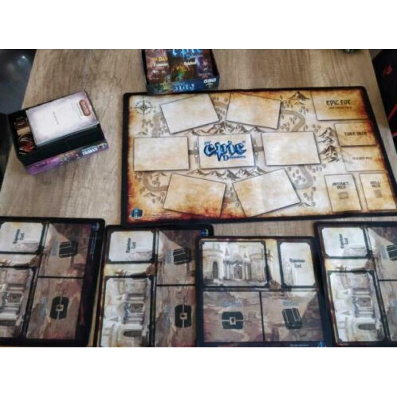 bordspel boardgame tiny epic defenders + expansion + playmat