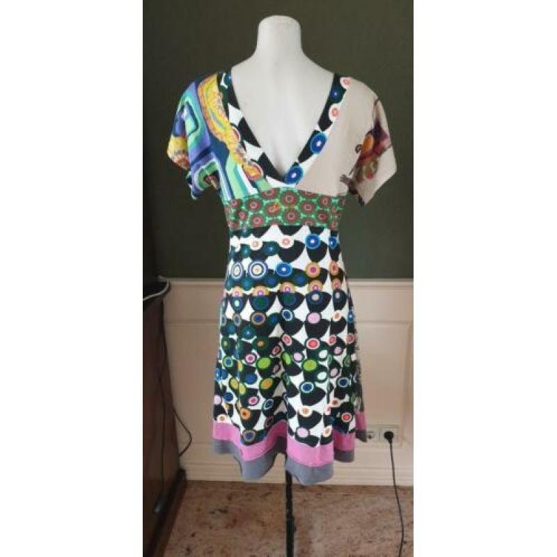 ZGAN prachtige kleuren DESIGUAL jurk mt M 38/40, jurkje