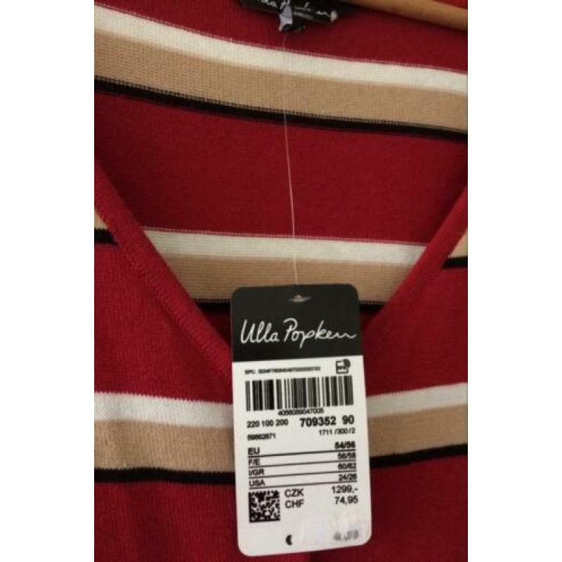Mooi nieuw rood gestreept vest van Ulla Popken. Maat 54-56.