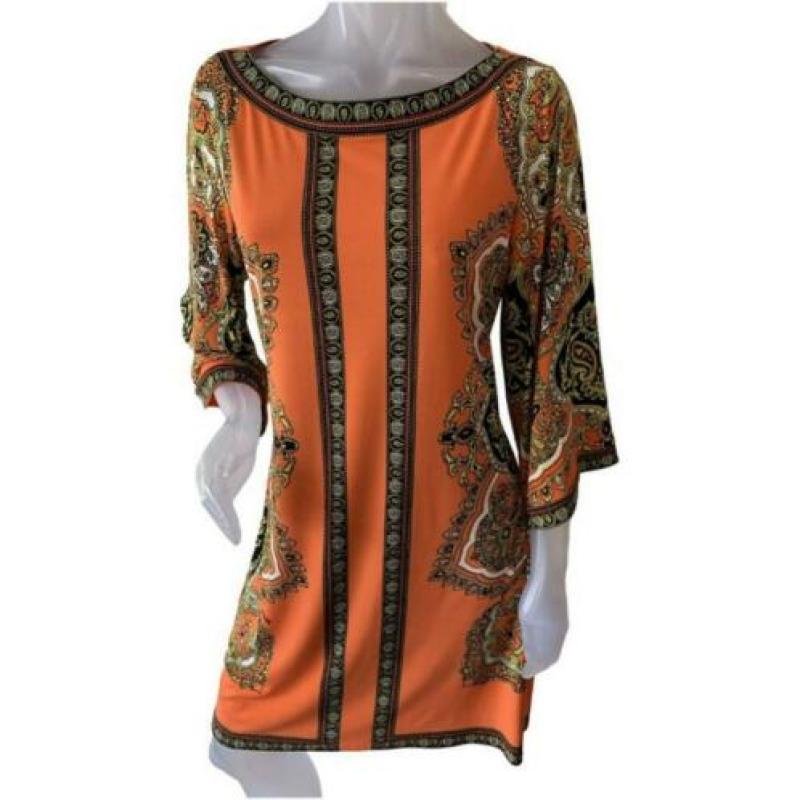 Hale Bob stretch print jurkje - M