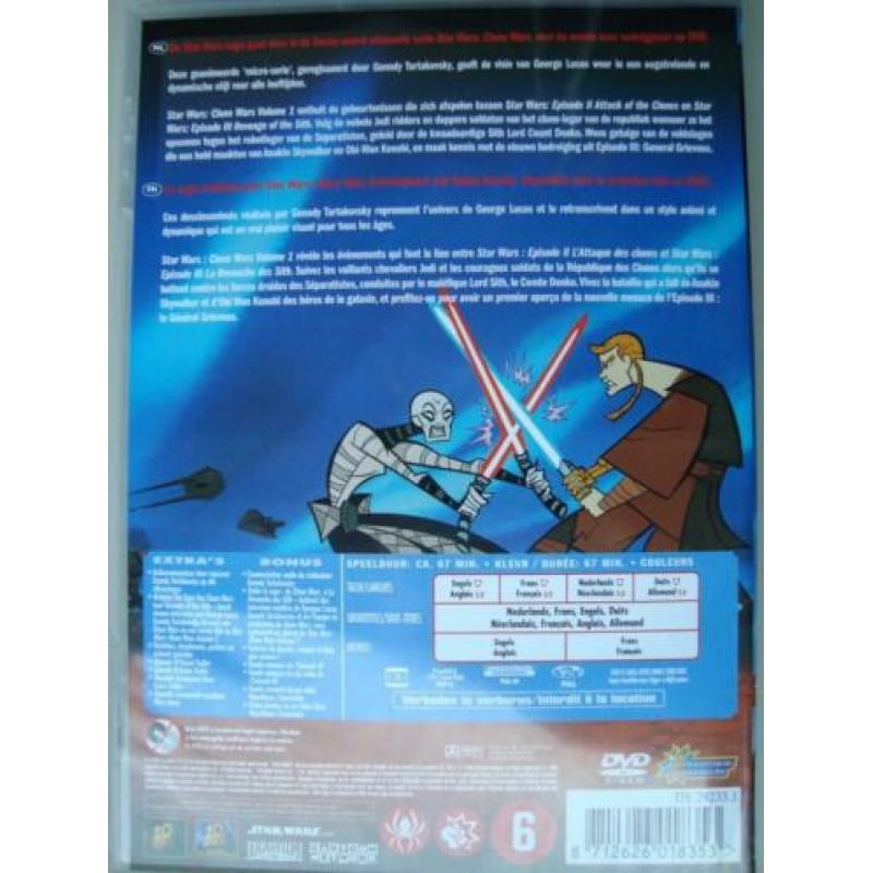 Star Wars Clone Wars Volume 1 en 2 complete animatie serie
