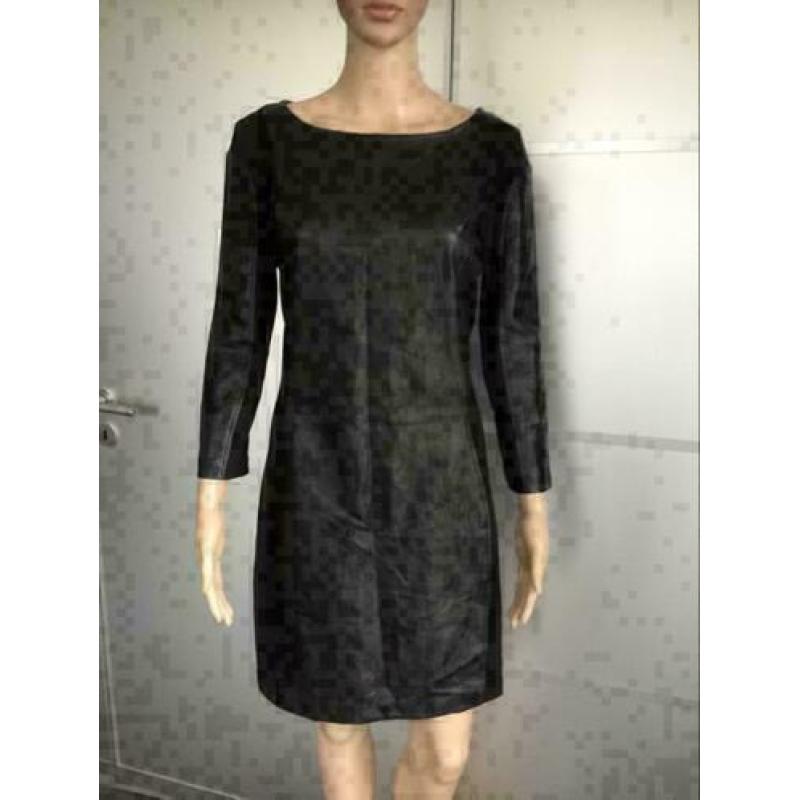 C1031 GIPSY MAAT 36/38=S/M zwart jurkje leder-look
