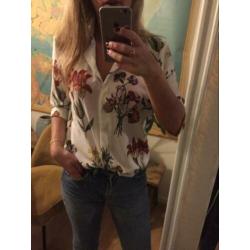 Selected femme blouse top floral print nude zomer