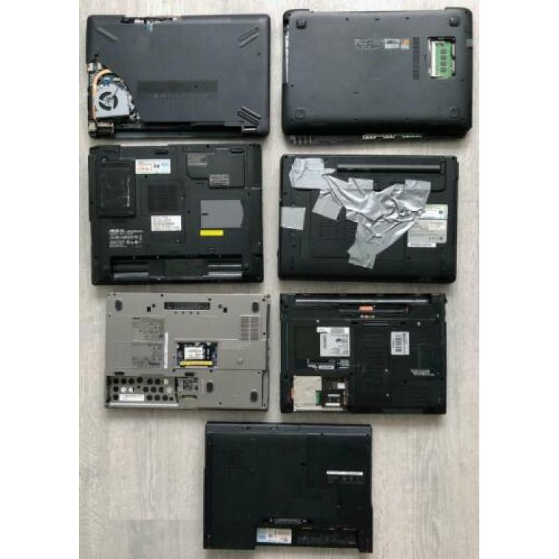 7 defecte en/of incomplete laptops