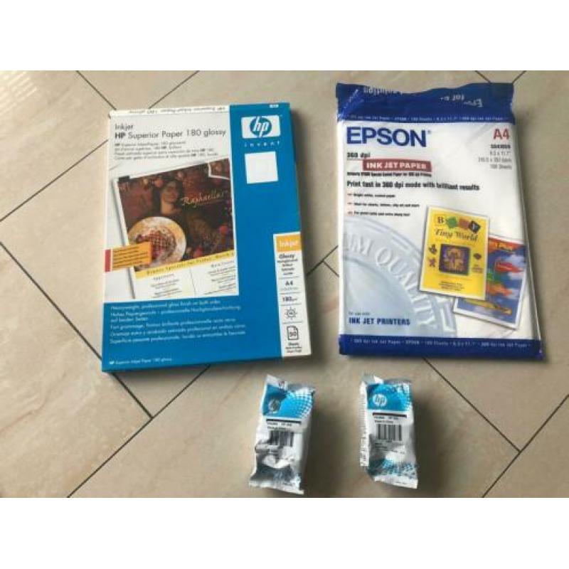 HP inkt cartridge 302 kleur + zwart wit + fotopapier