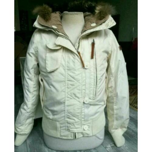 Moscow Dons Capuchon Bont winterjas M 38 Ecru
