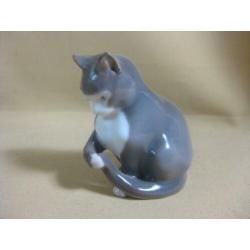 Porseleinen beeldje poes / kat B&G Copenhagen