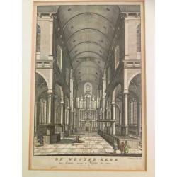 Westerkerk, antieke gravures van het interieur