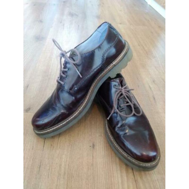 Clarks, leer, kastanje rood/bruin