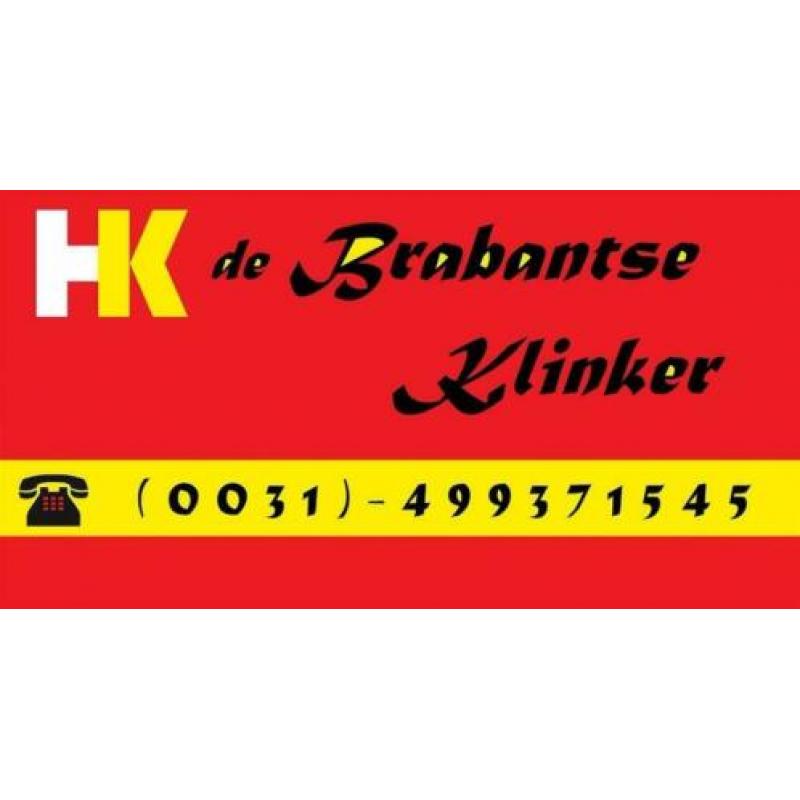 gebakken klinkerkei, roodbruin gebruikte partij