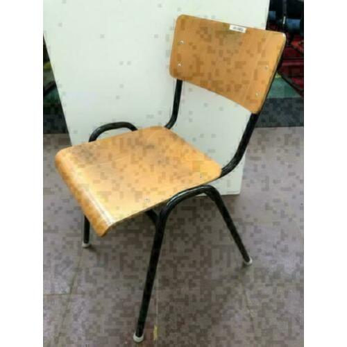 Kantinestoel,Schoolstoel hout, zwart frame KSB Breda OS129