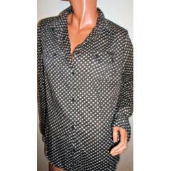 MAISON SCOTCH ! Grijze algodon katoenen blouse mt 44.