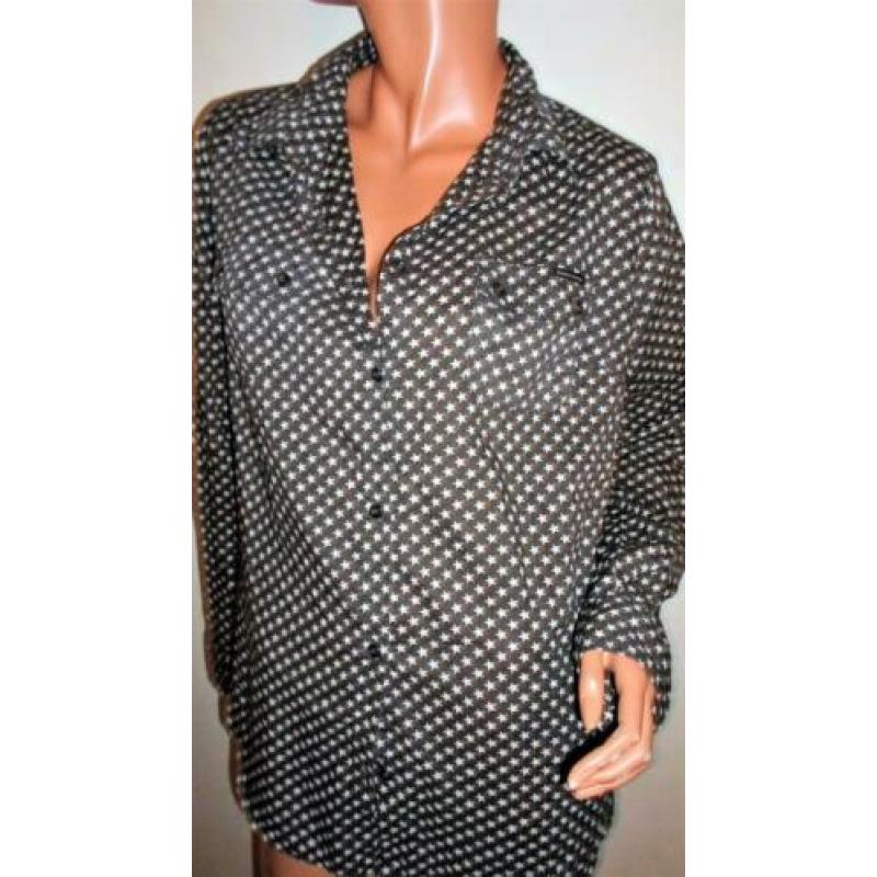 MAISON SCOTCH ! Grijze algodon katoenen blouse mt 44.