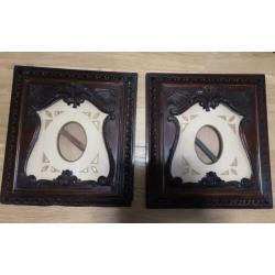 Antieke houten fotolijsten 2 stuks