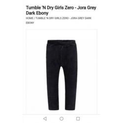 Tumble 'n dry broekje legging Jora Ebony Dark Grey 92 meisje
