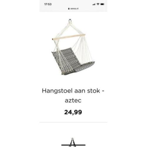 Aztec hangstoelen aan stok Xenos 2 stuks