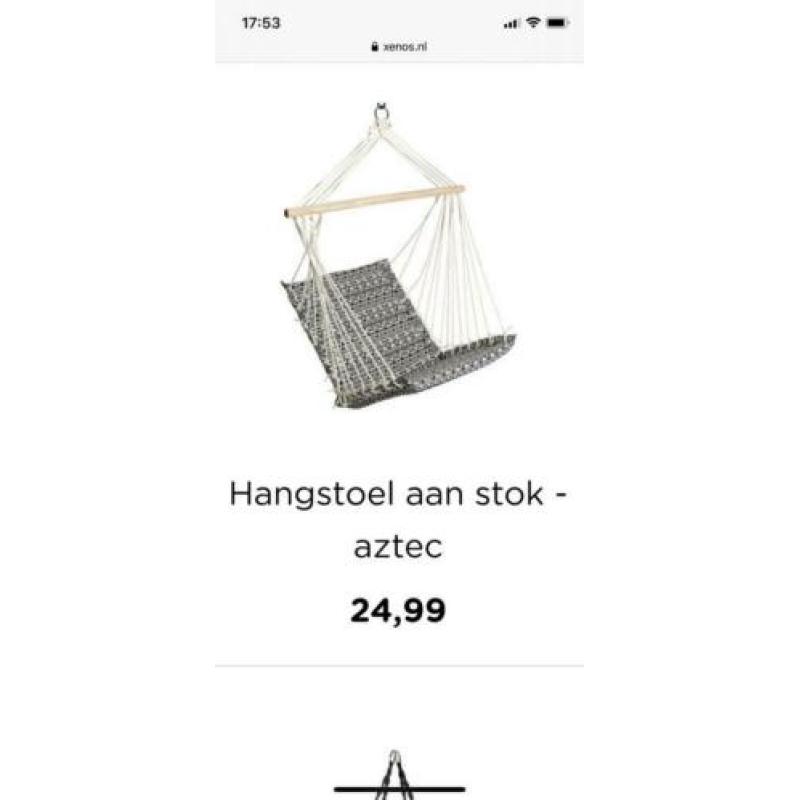 Aztec hangstoelen aan stok Xenos 2 stuks