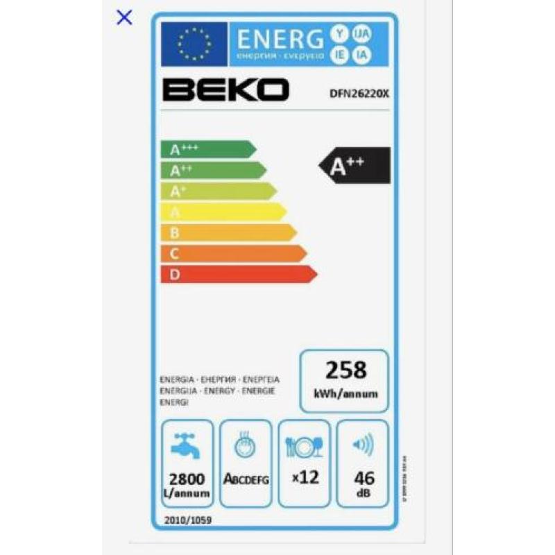 Beko DFN 26220 X Vaatwasser