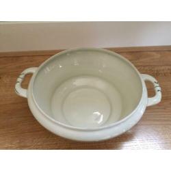 brocante antieke soepterrine 24 cm