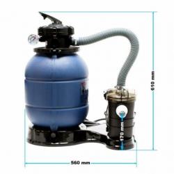 Zandfilterset | met 5-wegkraan en pomp | 6000 l/u