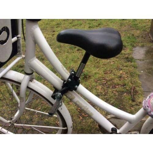 Zadeltje voorop - voor op stang damesfiets
