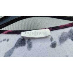 BONITA cerise/wit/zwart bewerkt tuniek mt 46