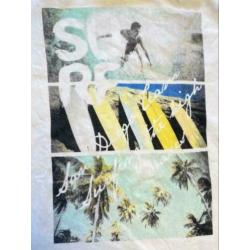 In nieuwstaat Tshirt wit surf name it mt. 122/128 (char)
