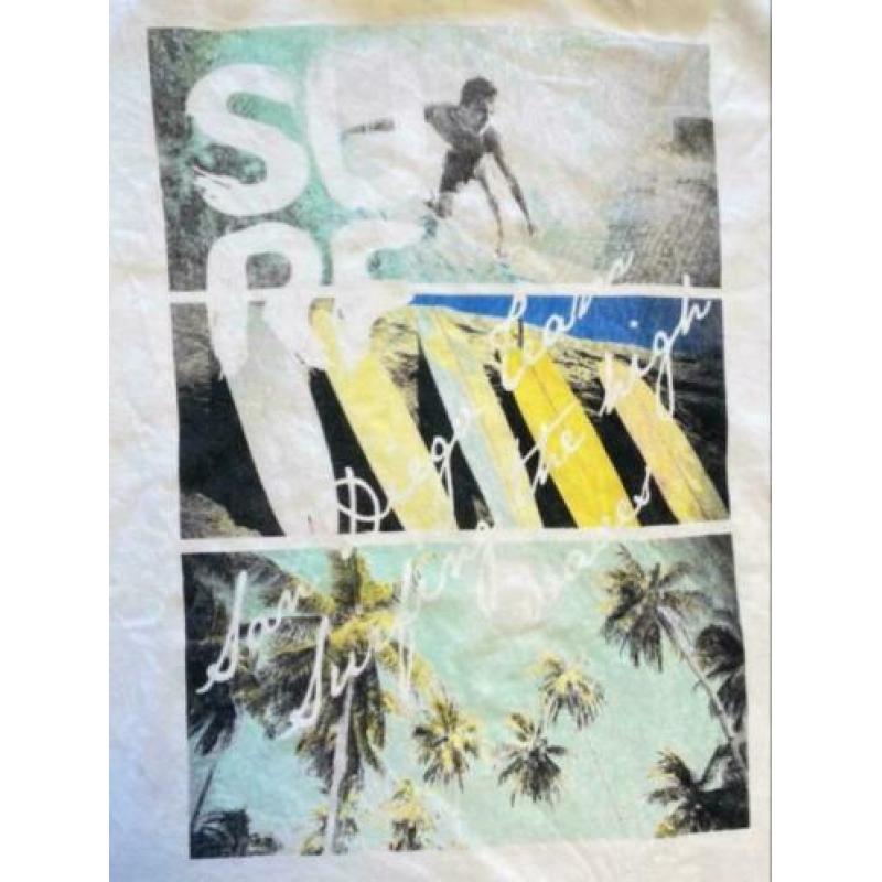 In nieuwstaat Tshirt wit surf name it mt. 122/128 (char)