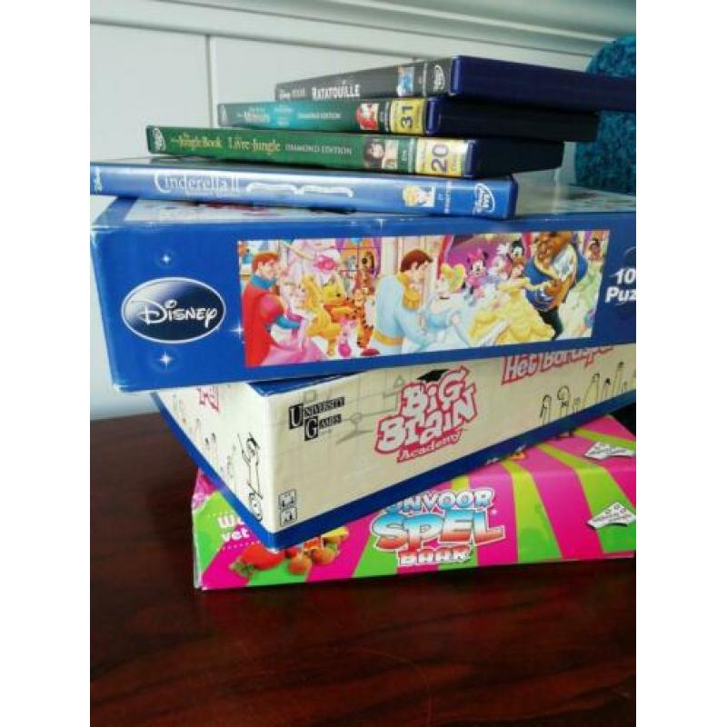SALE! pretpakket 2 spellen, puzzel Disney samen €12 +GRATIS