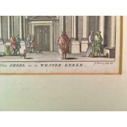 Westerkerk, antieke gravures van het interieur