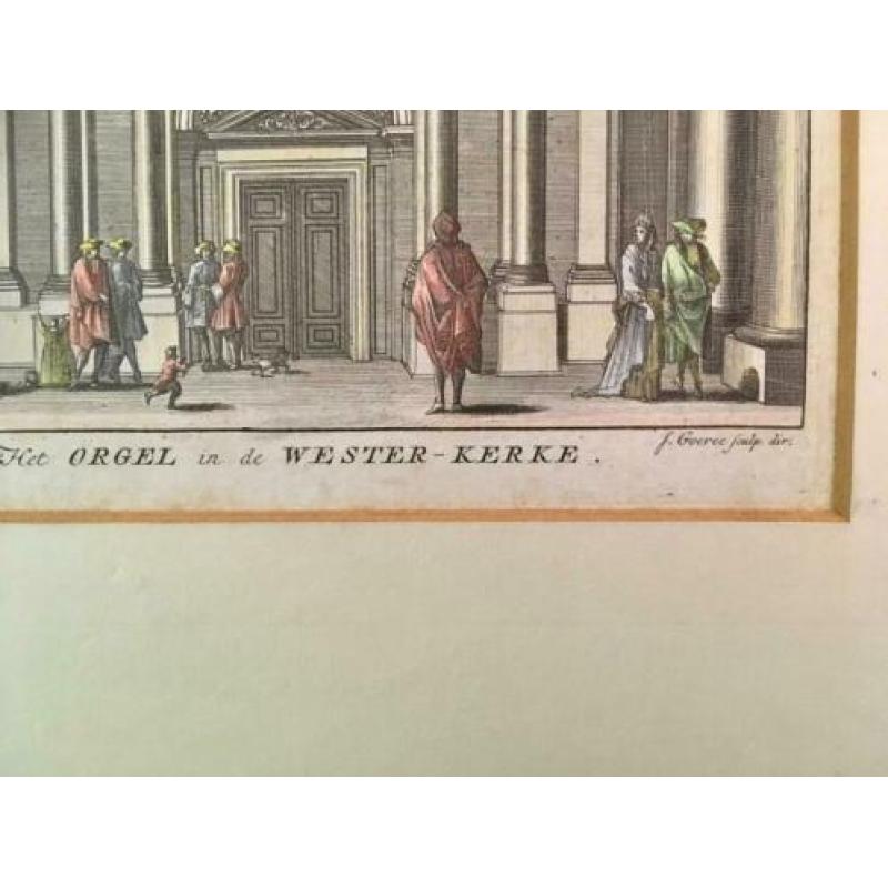 Westerkerk, antieke gravures van het interieur