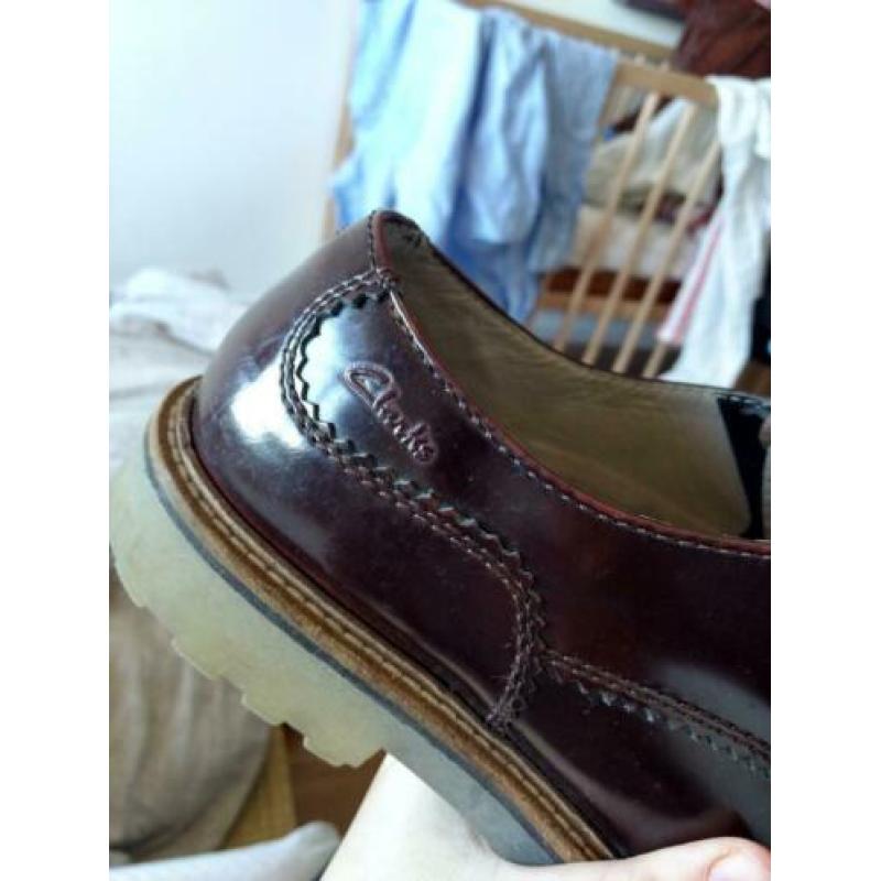 Clarks, leer, kastanje rood/bruin