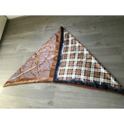 ?? ZGAN Luxe grote glansstof driehoek sjaal 3 bekende prints