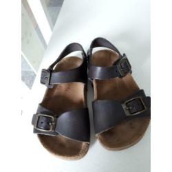 Kipling sandalen donkergrijs leer maat 22 zgan