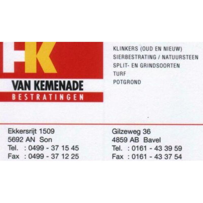 gebakken klinkerkei, roodbruin gebruikte partij