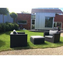 Loungeset - grijs - kunststof