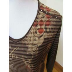 Y63 shirt ETAM bruin maat L 42/44