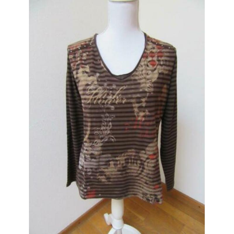 Y63 shirt ETAM bruin maat L 42/44