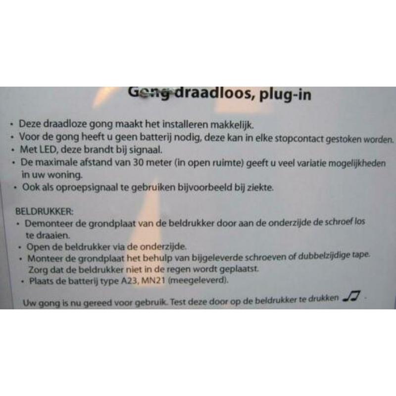Partij draadloze deurbellen 25 stuks zie foto,s en info