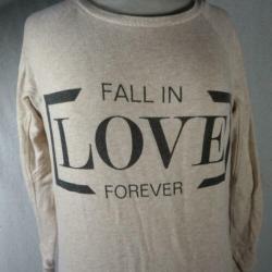 Stoere beige trui.Mt XS.Merk Amisu