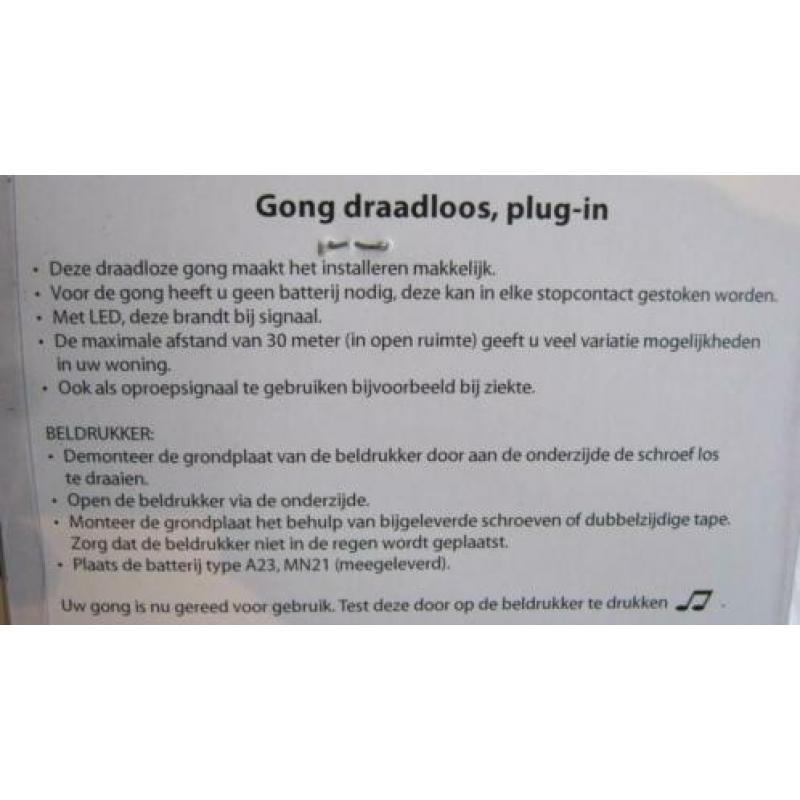 Partij draadloze deurbellen 25 stuks zie foto,s en info