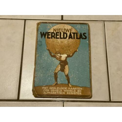 Nog 4x oude atlas wereldatlas van rond 1930 king beekman bos