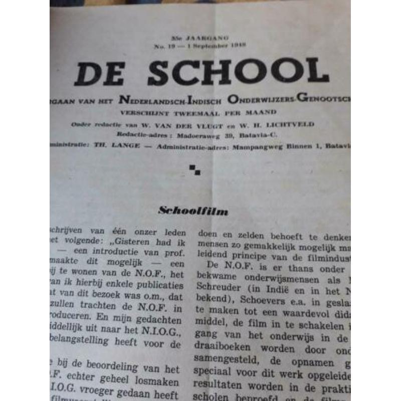 TEAB KNIL INDIE schoolboek 1948 Ww2 wo2