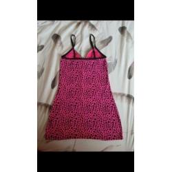 Neglige Roze panterprint maat S