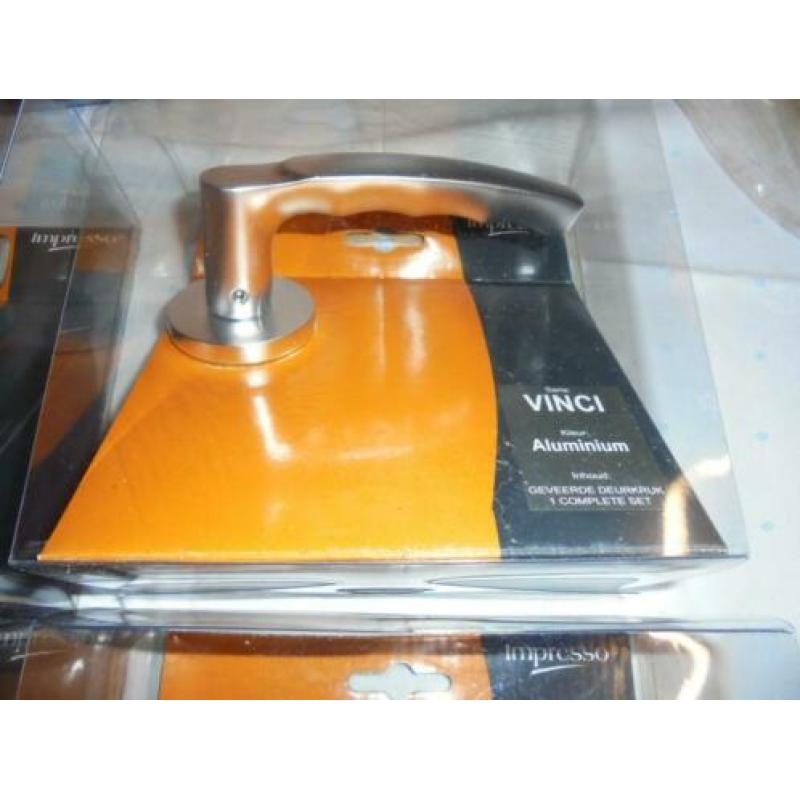 5x deurklink set type vinci kleur aluminium inclusief