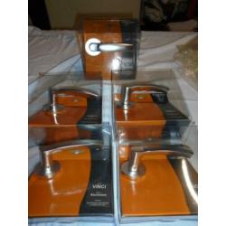 5x deurklink set type vinci kleur aluminium inclusief
