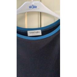 Jurk Costura S maat 36 zwart petrol blue