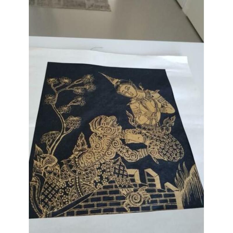 Afbeelding batik, indonesië, in passe partout